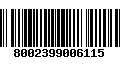 Código de Barras 8002399006115