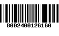 Código de Barras 8002400126160