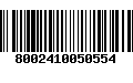 Código de Barras 8002410050554