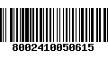 Código de Barras 8002410050615