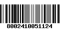 Código de Barras 8002410051124