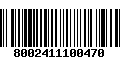 Código de Barras 8002411100470