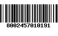 Código de Barras 8002457010191