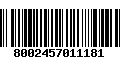 Código de Barras 8002457011181