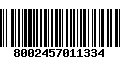 Código de Barras 8002457011334