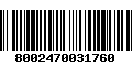 Código de Barras 8002470031760