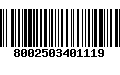 Código de Barras 8002503401119