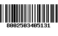 Código de Barras 8002503405131