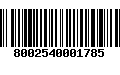 Código de Barras 8002540001785