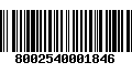 Código de Barras 8002540001846