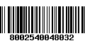 Código de Barras 8002540048032