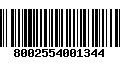 Código de Barras 8002554001344