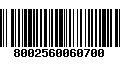 Código de Barras 8002560060700