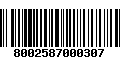 Código de Barras 8002587000307