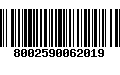 Código de Barras 8002590062019