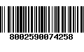 Código de Barras 8002590074258