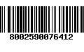 Código de Barras 8002590076412