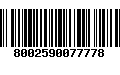 Código de Barras 8002590077778