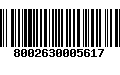 Código de Barras 8002630005617