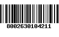 Código de Barras 8002630104211