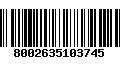 Código de Barras 8002635103745