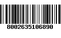 Código de Barras 8002635106890