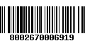 Código de Barras 8002670006919