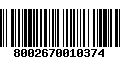 Código de Barras 8002670010374