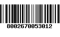 Código de Barras 8002670053012