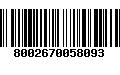 Código de Barras 8002670058093