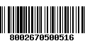 Código de Barras 8002670500516