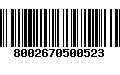 Código de Barras 8002670500523