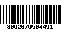 Código de Barras 8002670504491