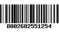 Código de Barras 8002682551254