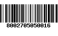 Código de Barras 8002705050016