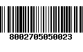 Código de Barras 8002705050023