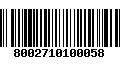 Código de Barras 8002710100058