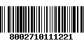 Código de Barras 8002710111221