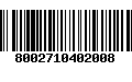 Código de Barras 8002710402008