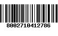 Código de Barras 8002710412786