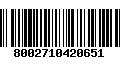 Código de Barras 8002710420651