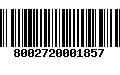 Código de Barras 8002720001857