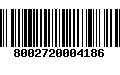 Código de Barras 8002720004186