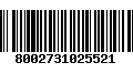 Código de Barras 8002731025521