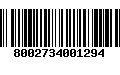 Código de Barras 8002734001294