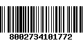 Código de Barras 8002734101772