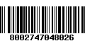 Código de Barras 8002747048026