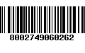 Código de Barras 8002749060262