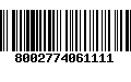 Código de Barras 8002774061111