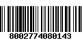 Código de Barras 8002774080143